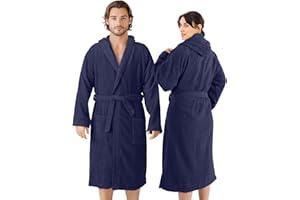 HOMELEVEL szlafrok frotte 100% bawełna kobiety i mężczyźni