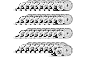 Yoosso 36 Piezas Cintas Correctoras, 12m x 5 mm Mini Cinta Correctora Correction Tape con Capuchón Protector para Material Escolar Oficina Hogar Niños Estudiantes Adultos (Negro)