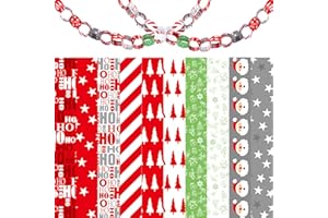 MIAHART 300 cadenas de papel navideñas navideñas para decoración de fiestas festivas