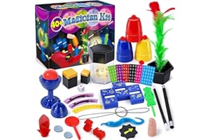 PATIFEED Kit di Magia, Trucchi Magici per Bambini, 40 Giochi di Magia con Istruzioni per Ragazze e Ragazzi Principianti da Eseguire, Regalo per Ragazzi e Ragazze