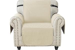 Ystyle Pokrowiec Na Sofę 1-Osobową, Uniwersalny Ochraniacz Na Sofy Z Podłokietnikami, Przeciwporostowy Antypoślizgowy Ochraniacz Na Kanapę, Przeciwdrapaniowy Pokrowce Na Kanapę, Beżowy