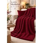 Tek Kişilik Peluş TV Diz Battaniyesi 100x175 cm (Bordo)