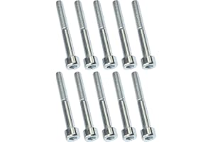 AERZETIX - C47668 - Set di 10 pezzi - Bulloni M6x50 - con testa esagonale interna - Ø6x50mm - DIN 912 - Classe 8.8 - In Acciaio Zingué - Fai da te - Strumenti di montaggio/Ferramenta