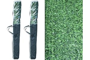 PAL DISTRIBUIDORA DE PRODUCTOS Y MATERIALES PAL | Seto Artificial Decorativo Ignífugo | 3m Largo x 1m Alto, Verde | 90 Varillas, (2- Rollos 3x1m)