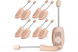 SULPO Drewniane prawidła do butów - Drewniane prawidła do poszerzania butów - Ochraniacz na zagięcia butów - Napinacz do butów eleganckich i trampek - Różne rozmiary