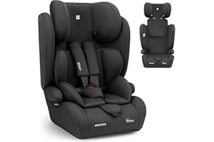 KIKKA BOO KikkaBoo Seggiolino Auto 9-36 kg Senza ISOFIX i-PASS, Gruppo 1/2/3, Da 15 Mesi a 12 Anni, i-Size 76-150 cm, Poggiatesta Regolabile 13 Posizioni, Nero
