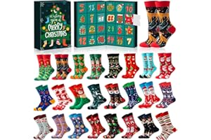 iZoeL Socken Adventskalender 24 Weihnachtssocken(38-44) für Männer Frauen Sockenkalender 2025Erwachsene Socken Füllung für Weihnachtskalender für Teenager Jungen Mädchen(die Größe 38-44)