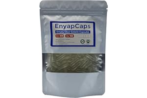 EnyapCaps Extra Large Size 000 x 100 Clear Hard Empty Gelatin Capsules Gelatine Hard Pill Cases