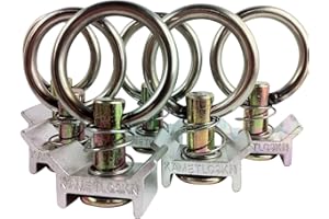 iapyx® Lot de 16 ferrures pour rails d’arrimage, pinces d’ancrage pour rails, 1 800/900 daN