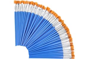 AUGSHY 30 Stück Pinsel, 7mm Kleine Künstlerpinsel Pinsel Set für Details und Kunstmalerei (Flache)