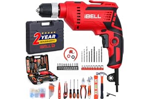 IBELL Professional Tool Kit with Impact Drill TD13-100 | 650W | Copper Armature | 13mm Keyless Auto Chuck | 2800 RPM | 115-Piece Home Essential Tools & Accessories | 24 Months Warranty