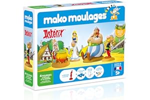 mako moulages - Astérix et Obélix - Kit de loisirs créatifs - Plâtre et Peinture - Coffret de 4 moules - Fabriqué In France - Pour des enfants dès 5 ans - 39089