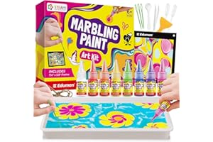 EDUMAN Kit di pittura marmorizzata per bambini Arte e artigianato per ragazze e ragazzi Regalo per bambini 6+Set di artigianato per bambini