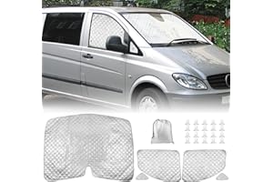 ‎OPALTOOL 5 Stück Frontscheibenabdeckung Auto Sonnenschutz Innen, Luxus Sonnenschutz Auto Windschutzscheibe Abdeckung für 2003-2014 Mercedes-Benz VITO II W639/Viano