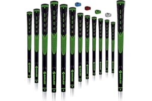 SAPLIZE Ensemble de 13 poignées de Golf avec kit de regripping Complet, Standard/intermédiaire, Blanc/Vert/Rouge/Bleu, poignée de Club de Golf