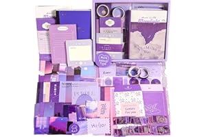 GENCAM Aesthetic Scrapbook Kit, Journaling Scrapbooking Supplies, Vintage Scrapbooking DIY Art Album Crafts for Writing, Drawing, Album, Travel Journal (Moonlight)