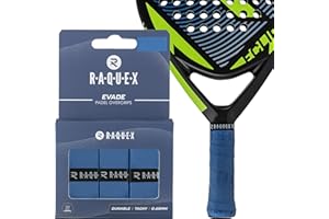 Raquex Cinta de sobreagarre Evade Palas de pádel, 10 Colores. Paquete de 3 Cintas de sobreagarre para pádel, 0,65 mm de Grosor, Absorbente, Ligeramente adherente, Antideslizante