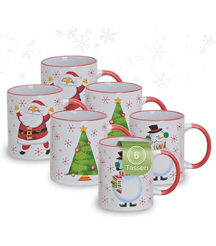 MamboCat Lot De 2 Tasses Jumbo Nutsy I 600 Ml I 2 Personnes I Deux Motifs Casse-noisette D'hiver I Tasse à Café Pour Vin Chaud, Punch, Bol à Pince à Feu I