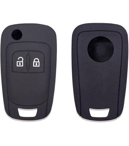 Custodia Chiave Auto In Fibra Di Carbonio ABS Per Opel/Chevrolet - 2 Pulsanti, Rosso Carbonio, Antigraffio