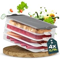 aufschnitt richtig aufbewahren uandu Aufschnittboxen für Kühlschrank – 4 × 0,75 L für Wurst & Käse Rahmenhöhe:57 cm Schubladen-Organizer für IKEA MALM collection|MAISON