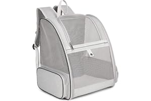 ALLSOPETS ALLSPORTS Chat Sac À Dos Pliant Chien Sac De Transport Confortable Pet Voyage Sac À Dos Camping Marche Cyclisme Parcs Confortable Respirant Sac À Dos Gris