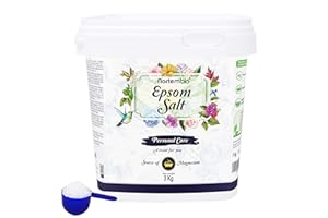 ‎NORTEMBIO Nortembio Epsom Salz 100% Pur 3 kg – Konzentrierte Magnesiumquelle | Für Empfindliche Haut | Mit Vitamin C & E | Ohne Zusatzstoffe | Natürliches Pflegebad + Gratis E-Book