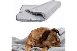 ‎DOCTOR BARK Doctor Bark | kuschelige Hundedecke waschbar bis 95°C, hygienische, weiche Fleecedecke für Sofa und Hundebett, Flauschige Haustierdecke - Made in Germany (XL - 140x100 cm/Hellgrau)