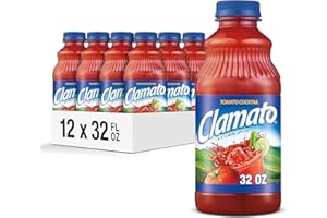 Clamato Original Tomato Cocktail, 32 Fl oz Bottles (Pack of 12) Bottles