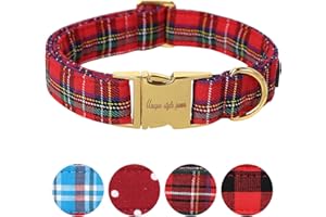 Unique style paws Hundehalsband Haustier Geschenk Einstellbare weiche und Bequeme Karierte Halsbänder für kleine mittlere große Hunde