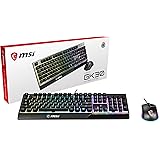 MSI Vigor GK30 FR Combo - Pack Clavier AZERTY et Souris Clutch GM11, Gaming Pleine Taille Filaire, RGB Mystic Light