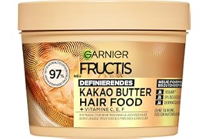 Garnier Kakaosmör 3-i-1 hårmask för torrt och lockigt hår, lämnar in för intensiv vård och definition, vegansk formel med nat