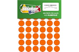 WP KLEBEPUNKTE 25 MM 192 Klebepunkte, 25 mm, orange, aus PVC Folie, wetterfest, Markierungspunkte Kreise Punkte Aufkleber
