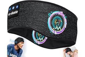 LC-DOLIDA Auriculares deportivos ligeros con diadema para dormir con estéreo Hi-Fi