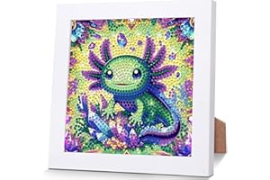Gutluz Diamond Painting Kinder ab 6 Jahre Diamant Painting Bilder Klein Tiere 5D Diamond-Painting Kit als Geschenke Bastelset Kinder Diamond Art 5 6 1 8 9 10 11 12 Jahre(Grün)