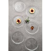 Cam Mini Tatlı Pasta Tabağı 16 Cm Sunumluk Tabak
