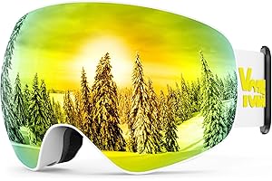 YOZISS Maschera da Sci per Uomo, Donna, e Giovani, Occhiali da Sci Antiriflesso con Doppia lente per Snowboard, Protezione UV al 100%, Compatibili con Casco OTG, Sci, Pattinaggio, Snowboard, Moto, Ciclismo