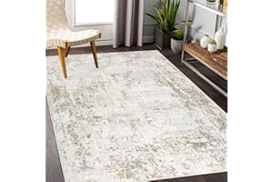 Capslpad Dywan z krótkim włosiem, abstrakcyjny dywan 120 x 180 cm, nowoczesny, miękki dywan ze sztucznej wełny, do salonu, sypialni, biura, nadaje się do prania, antypoślizgowa, minimalistyczna mata