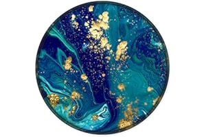 ITNRSIIET Tappetino per Mouse con Base in Gomma Antiscivolo, Bordi cuciti resistenti, Scorrimento Facile, Resistente agli Schizzi, Pratica e Facile da Pulire, Marmorizzazione verde blu