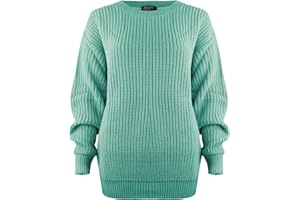 SA Fashions® Oversized New Ladies Womens Chunky Baggy Jumper Knitted Sweater Thick Top S-XL 8-18