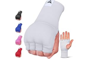 Mytra Fusion sous Gants Boxe Rembourré en Quick Easy Gel Bandes Boxe sans Longues Bretelles Hommes et Femmes Élastique Bande Boxe pour MMA, Muay Thai, Kickboxing, Punching et Arts Martiaux