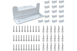NuaSol - NuaFix 16x Angle Z pour montage de panneaux solaires photovoltaïques – Matériau : acier inoxydable & aluminium | Épaisseur : 2 mm