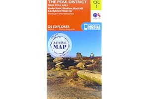 The Peak District: Dark Peak Area | Weatherproof | Peak District National Park | Ordnance Survey | OS Explorer Active Map OL01 | England | Walks | Hiking | Maps | Adventure