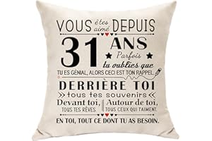 Hasodeo 31 Ans Cadeaux Original Décoration d'anniversaire Homme Femme 31 Ans Tante Maman Papa Épouse Époux Anniversaire Âge Cadeau d'anniversaire Keepskae (31)