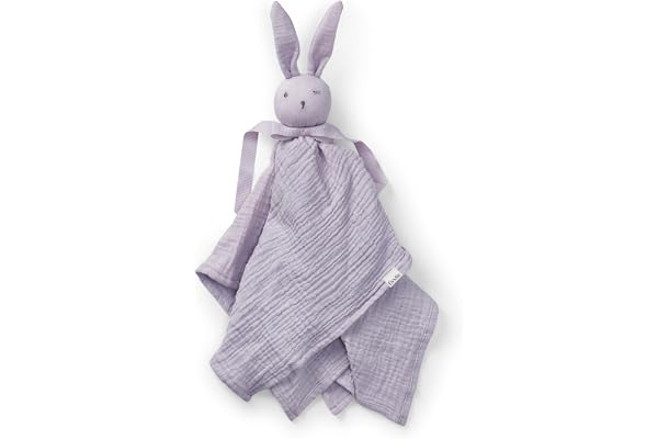 Elodie Details Doudou Lapin Mouchoir, Blinkie pour Bébé et Tout-Petit, en 100% Coton Bio Doux Oeko-Tex, Idée Cadeau de Naissance Fille et Garçon, Carré 51 x 51 cm, pour Aider à S’endormir - Purple