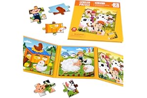 NEBURORA Puzzles magnétiques pour Tout-Petits, Jouets éducatifs de Voyage, activités en Voiture et Avion, 48 ​​pièces Puzzles magnétiques d'apprentissage, Cadeaux d'anniversaire pour Enfants
