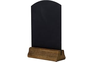 Chalkboards UK Table Top Chalkboard with Plinth, Wood, Rustic Brown, (A5) 23 x 15 x 4 cm WC125F