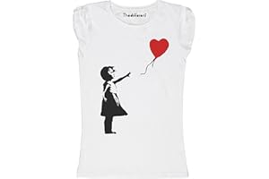 THEDIFFERENT New T-Shirt Donna Fiammata Bambina Palloncino Cuore Idea Regalo