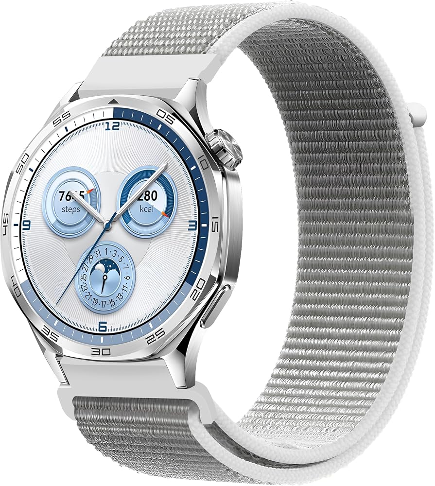 Teknoft 22mm ile Uyumlu Saatler için Hasır 46mm Yumuşak Naylon Kordon HUAWEI Watch (GT7 Pro/GT7/GT6 Pro/GT6/GT5 Pro/GT5/GT4/Watch 4 Pro/GT3/GT3 Pro/GT2/GT2 Pro)