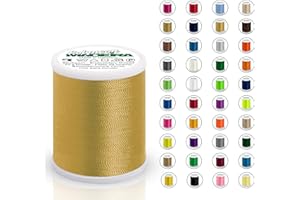 ‎STICKLING Madeira Polyneon 40 Original | 1.000 m Spule | Stickgarn für Stickmaschine | Maschinenstickgarn | Garn zum Sticken | Stickset (1670 Gold)