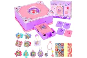 Jovicos Toys for 5 6 7 8 9 10 11 12 Year Old Girls, DIY Jewel Rings Stickers Pendent Making Kits for Little Girls, Gifts for Girls, Arts and Crafts for Kids, Magic Birthday Gifts Toys Age 5 6 7 8 9 10